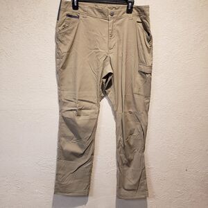 Columbia Pants Mens 36W 20L Tan Khaki Cargo Utility Casual Outdoor Hiking Cotton